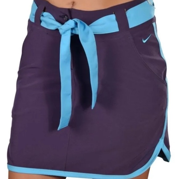 Nike Golf Tour Performance Convertible Golf Skirt Skort Shorts Yellow White 6 - Picture 3 of 15